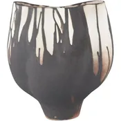 12 in. Inoue Porcelain Black Vase