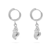 18K Gold PVD Conch Shell Huggie Earrings