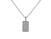 .01ct. Diamond Tag Pendant in Sterling Silver