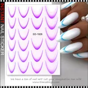 NAIL STICKER Gradient French Line, Purple #SD1926