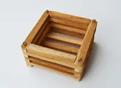 6" Square Teakwood Vanda Baskets: 10 pcs/unit. Unit Price: $53.80