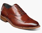 Cognac 25064-221 Dunbar Wingtip Oxford Shoes