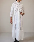 Antique Edwardian Nightgown with Ruching & Lace