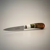 Bone Wood Gaucho Knife 12 Brass Details Schmieden Blade