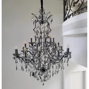 25 Light Maria Theresa Smoke Crystal Chandelier