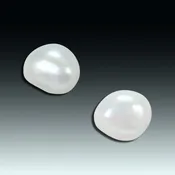 “A dollop of whipped cream” freshwater pearl earrings