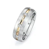 14K Two Tone Wedding Band  -PN00022