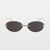 Balenciaga Gossip Oval Af Sunglasses in Silver/black — Silver/Black