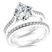 14K White Gold 0.48ct Diamond Bridal Set