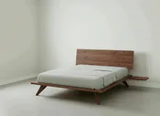 Atomic Platform Bed - Solid Wood Walnut