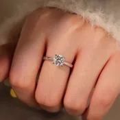 1 Carat 925 Sterling Silver Moissanite Ring