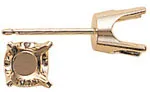 4400<br>4 Prong Round Stud Earring<br>Friction Post<br>Priced per piece, for the pair order 2