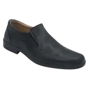 Esse Comfort Men's Leather Lightweight Moc Toe Slip-On - Black