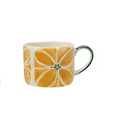 10 oz. Stoneware Mug with Wax Relief Design | Yellow