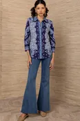 3/4 Sleeve Button Top