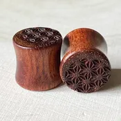 Flower of Life Wood Plugs - 7/16 — CowPok