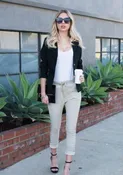 Black denim blazer