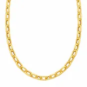14K Long Mirror Rolo Link Chain