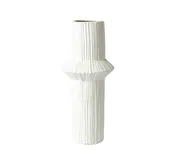 Ascending Ring High Vase 20" in Matte White