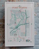 Fort Worth Map Print