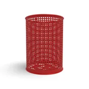 55 Gallon Perforated Outdoor Trash Receptacle w/ Liner