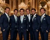 Aruba Blue Solid Wedding Tie and Pocket Square