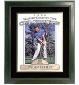 10" x 13" Stained Wood Picture Frame with Color Printed Plate