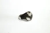 Black and White Diamond Dome Ring