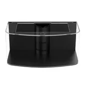 Display Model | 215g Seamless Glass Bowfront Reef-Ready Aquarium Set in Abyss Black