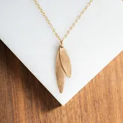 14k Olive Leaf Necklace no.1