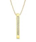 10K DIAMOND DROP BAR PENDANT M6210