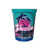 16 oz. Smooth Squat Stadium Cup – 1 Color Imprint