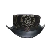 Black Vintage Top Hat | Steampunk Short Antique Top Hat
