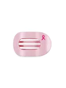 Small Flat Round Hair Clip | Pink Ribbon Power