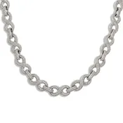 10K GOLD 11MM DIAMOND INFINITY ROLO LINK CHAIN 29.95 CT