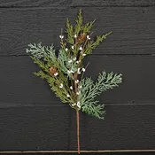 31395- 14in Evergreen Pine with white Pips Pick-