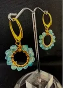 Apatite  Sterling Silver (Gold Overlay) Earrings — Imperial Gems