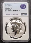 2022 Fiji $1 Peace Dollar, D Privy, NGC Reverse PF70