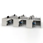 6' x 7' Cubicles - Global Compile 6-Person Station (ATWPOP95)
