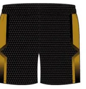 Arapahoe Boys Basketball - Feeder - Reversible 7" Game Shorts - Black White & Gold