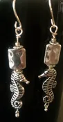 Hand Made One of a Kind Jewelry - Sea Horse Earrings #2