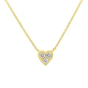 3 Diamond Heart Necklace