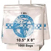 10.5X8 inches Deli Bags Slide Seal Printed Fresh To Go One Color 1 Mil LDPE