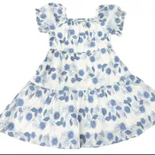 Alto Modas Blue Floral Embroidered Dress