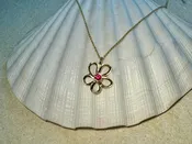 AA Ruby Open Flower 14k Pendant