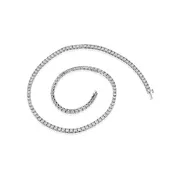 126 Stone Round 4 prong Set Diamond Tennis Necklace Diamond 12.97cttw 17"