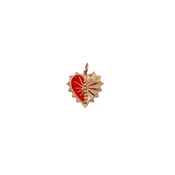 14k Coral Heart Pendant