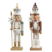 15″ Silver and Gold Snowflake Nutcracker