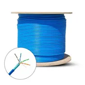 1000FT CAT5E PLENUM RATED SHIELDED F/UTP CABLE - 4 PAIR, 24AWG