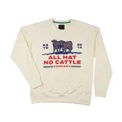 All Hat No Cattle Sweatshirt - Vintage White